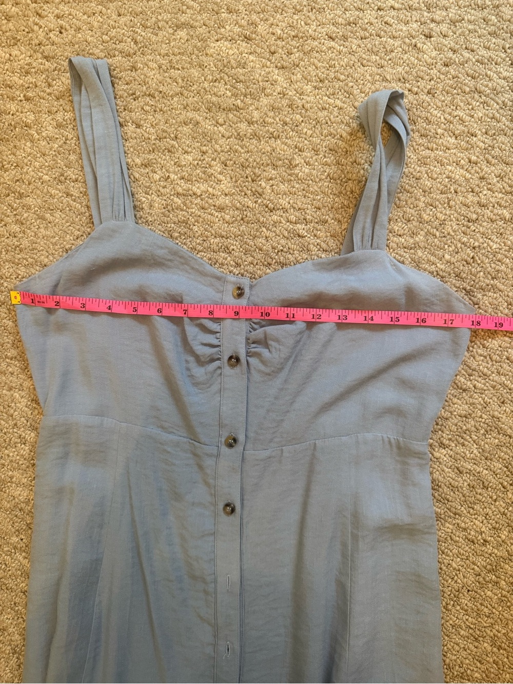 Sugarlips Light Blue Button-Front Maxi Dress - Picture 6 of 11